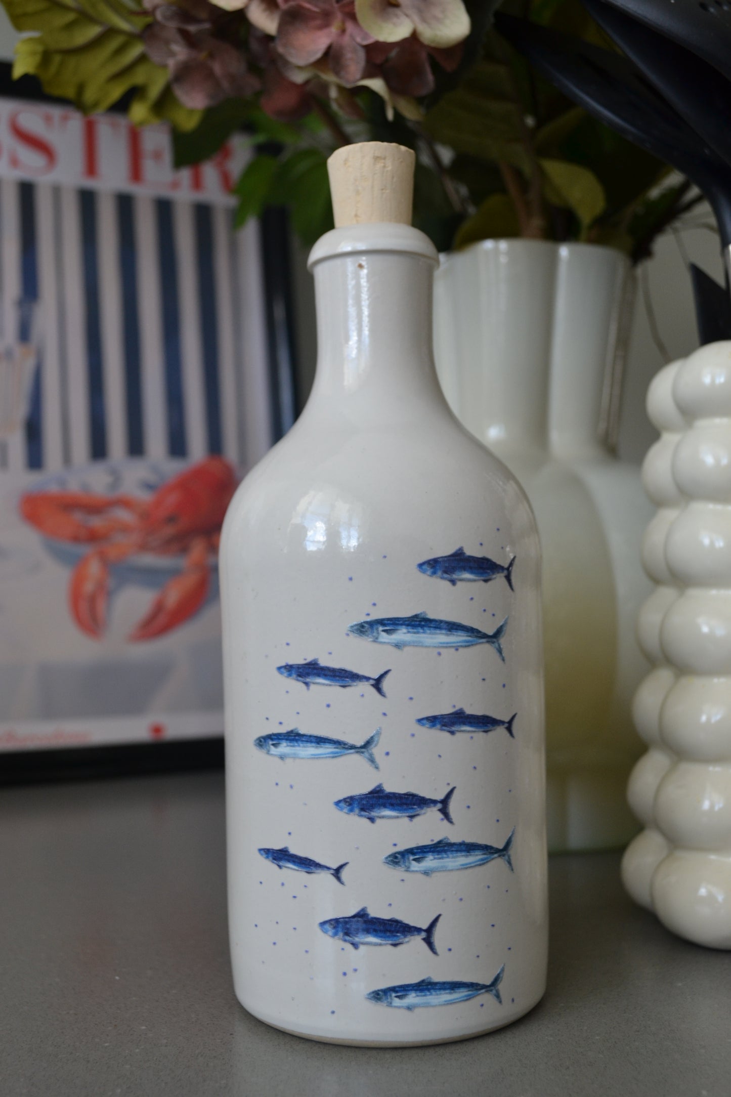 Oliedispenser Delftsblauw 'Vissen'
