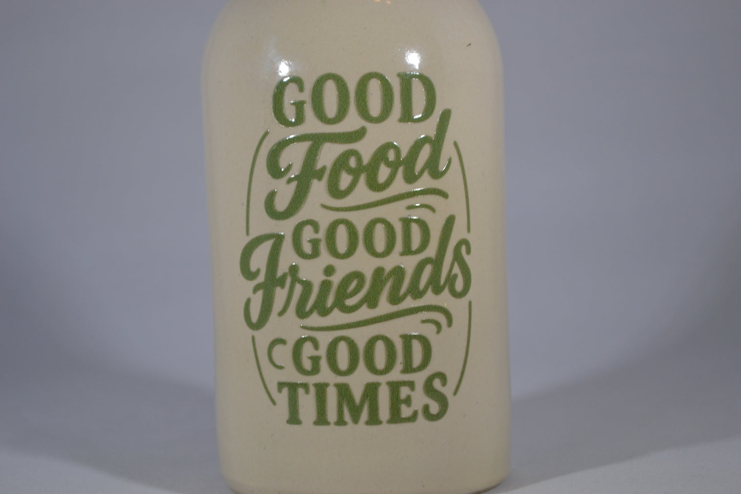 Oliedispenser 'Good Food, Good Friends'