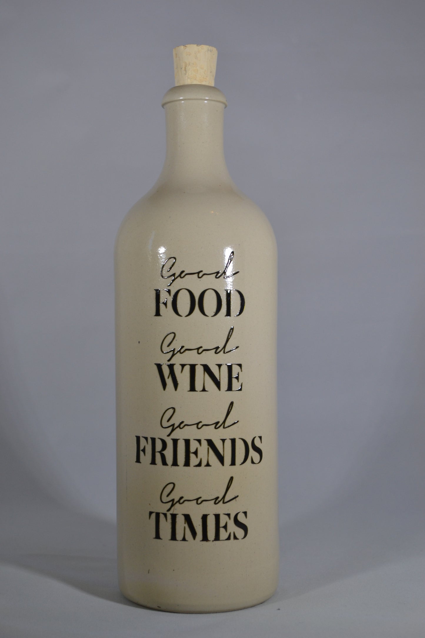 Oliedispenser 'Good Food, Good Wine, Good Friends'