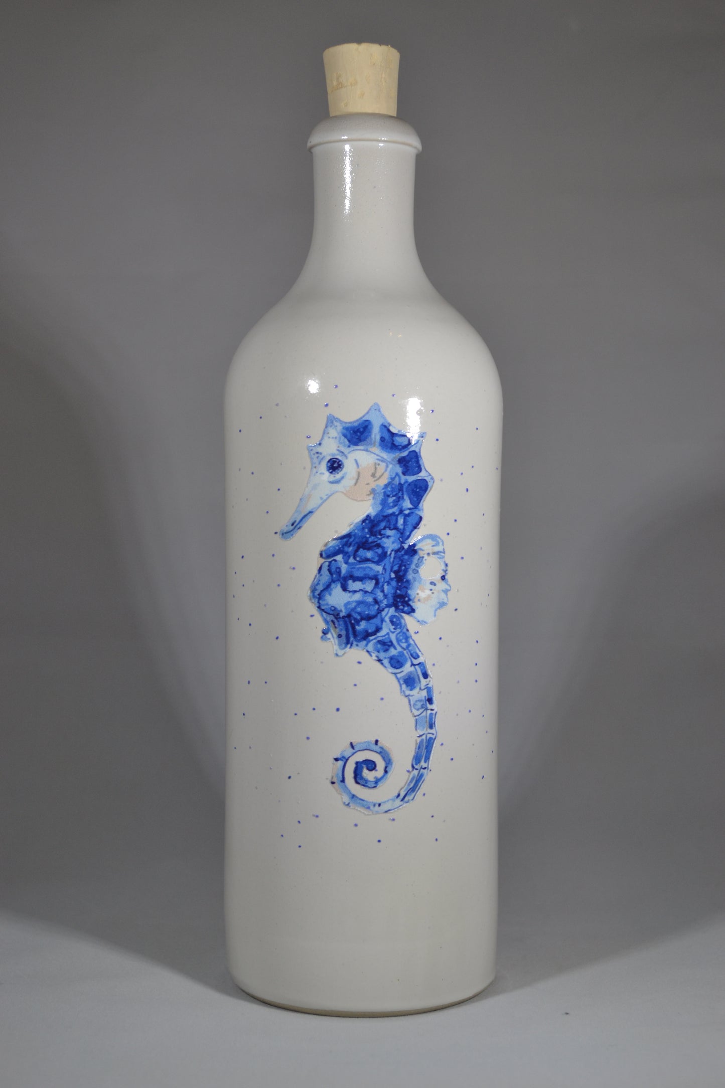 Oliedispenser Delftsblauw 'Zeepaardje' Groot