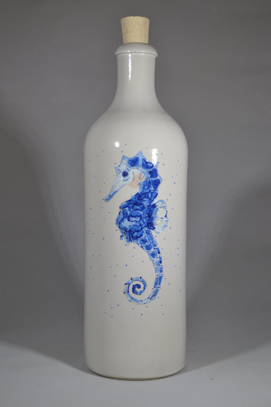 Oliedispenser Delftsblauw 'Zeepaardje' Groot