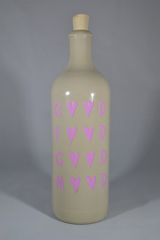 Oliedispenser 'Good Food, Good Mood' Roze