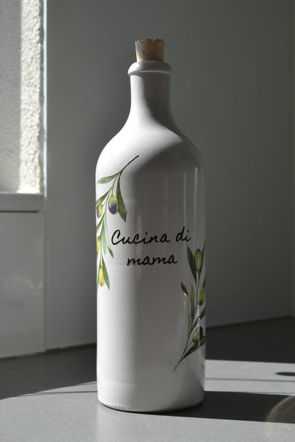 Oliedispenser olijftakken 'Cucina di mama'
