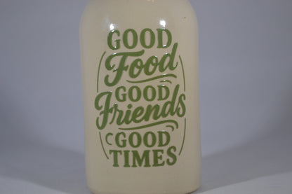 Oliedispenser 'Good Food, Good Friends'