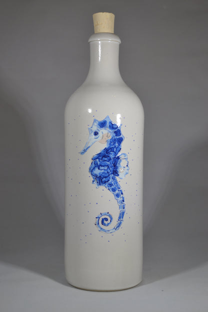 Oliedispenser Delftsblauw 'Zeepaardje' Groot
