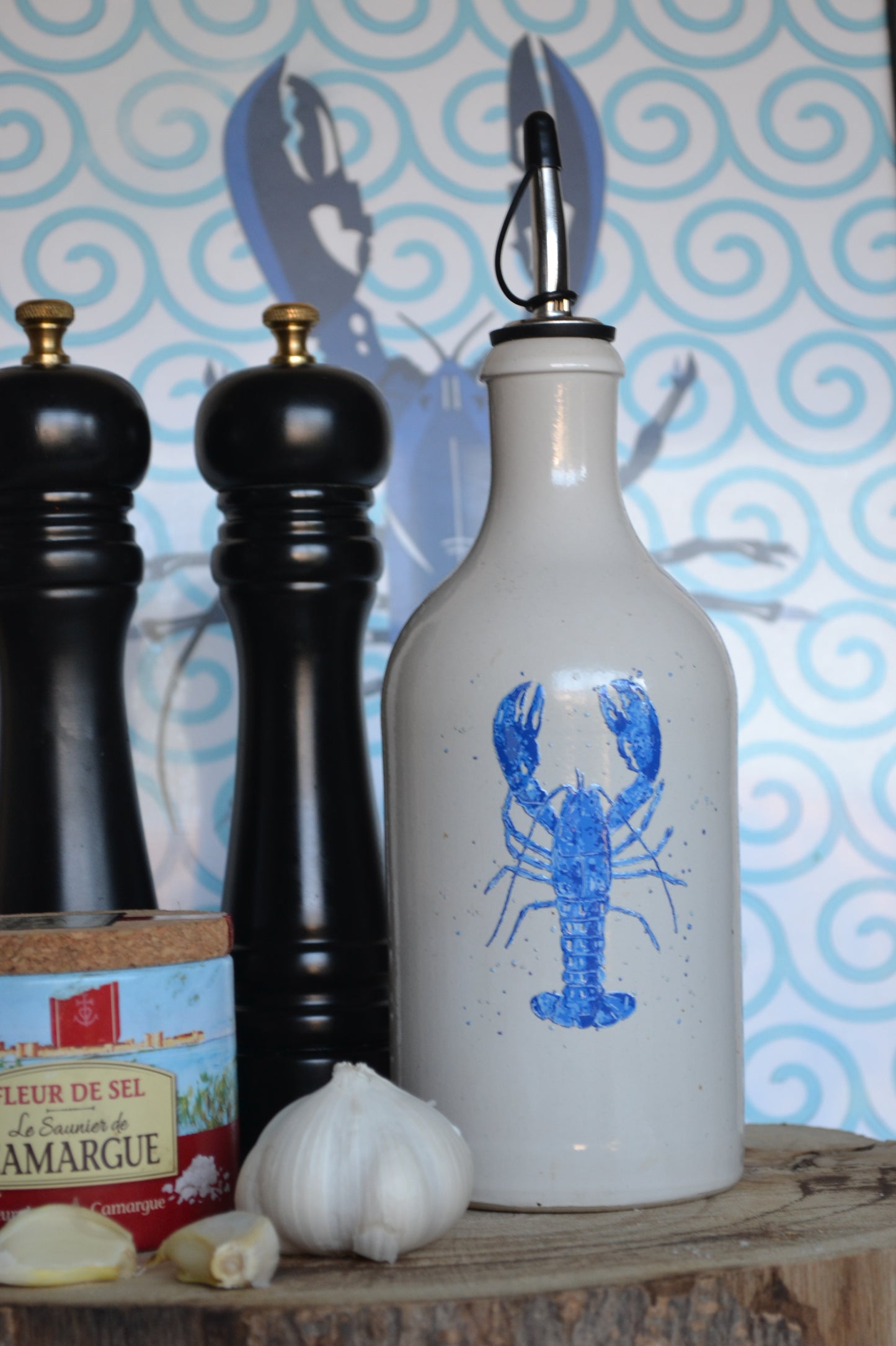 Oliedispenser Delftsblauw 'Kreeft'